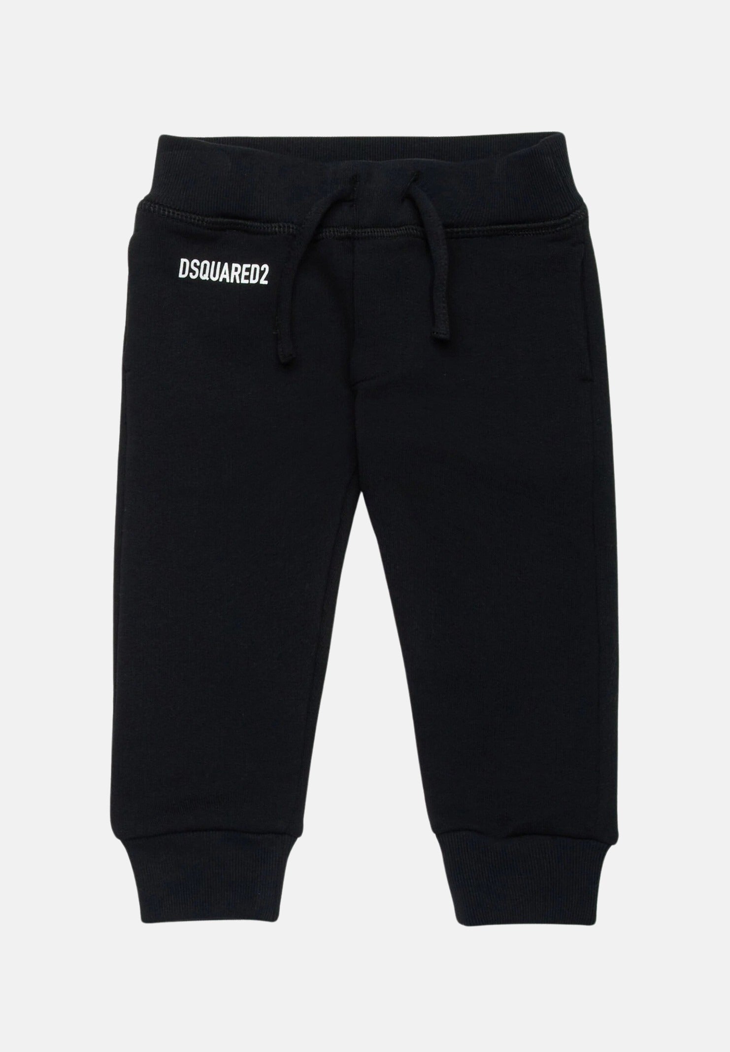 Pantalone nero da neonato con stampa logo DQ2547D003G DQ900 DSQUARED2 