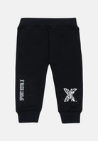 Pantalone nero da neonato con stampa logo DQ2547D003G DQ900 DSQUARED2 