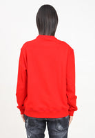 Felpa girocollo rossa per donna e bambina con stampa logo DQ2469D0094 DQ453 DSQUARED2 