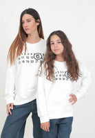 Felpa girocollo bianca per donna e bambina con stampa Numerique M60681MM006 M6102 MAISON MARGIELA 