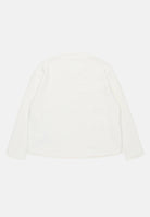 Maglione girocollo panna per donna e bambina con logo in maglia intarsiata M60705MM03G M6101 MAISON MARGIELA 