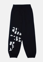 Pantalone sportivo nero per donna e bambina con stampa a contrasto M01219M00RE 0M900 MARNI 