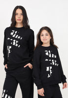 Felpa girocollo nera per donna e bambina con stampa M01224M00RE 0M900 MARNI 