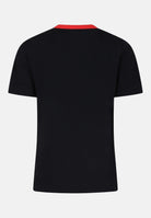 T-shirt a manica corta nera per donna e bambina con stampa logo M01228M00L9 0M900 MARNI 