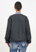Bomber grigio per donna e bambina con piccolo ricamo logo F4MSJGBO209 101 MSGM 