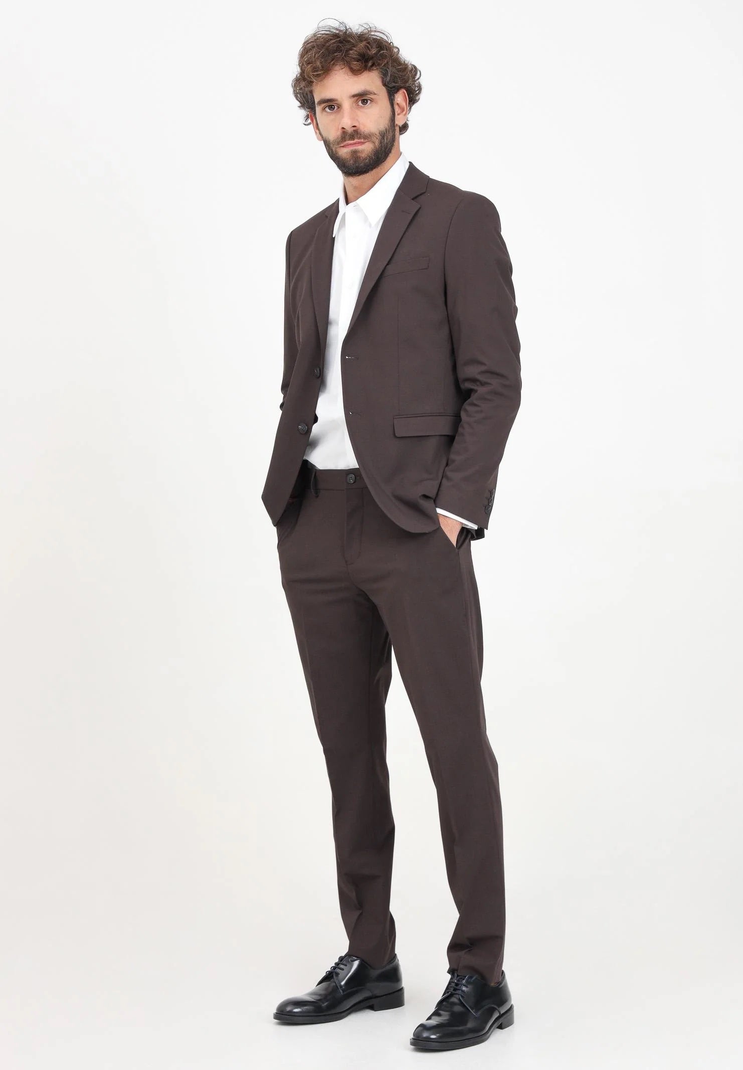 Pantalone elegante marrone da uomo 16087825 DEMITASSE SELECTED HOMME 