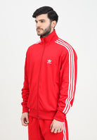 ADIDAS ORIGINALS Felpa con zip Adicolor Classics Firebird rossa da uomo IJ7060 . ADIDAS ORIGINALS 