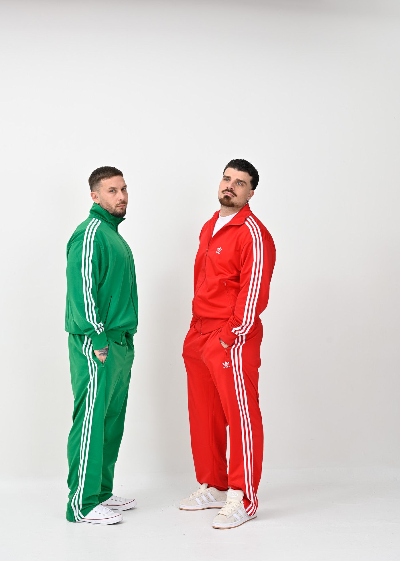 ADIDAS ORIGINALS Felpa con zip Adicolor Classics Firebird rossa da uomo IJ7060 . ADIDAS ORIGINALS 