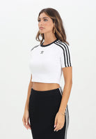 ADIDAS ORIGINALS T-shirt a manica corta 3-Stripes bianca da donna IP0662 . ADIDAS ORIGINALS 