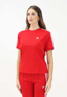 ADIDAS ORIGINALS T-shirt a manica corta 3-Stripes rossa da donna IR8050 . ADIDAS ORIGINALS 