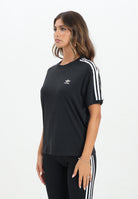 ADIDAS ORIGINALS T-shirt a manica corta 3-Stripes nera da donna IU2420 . ADIDAS ORIGINALS 