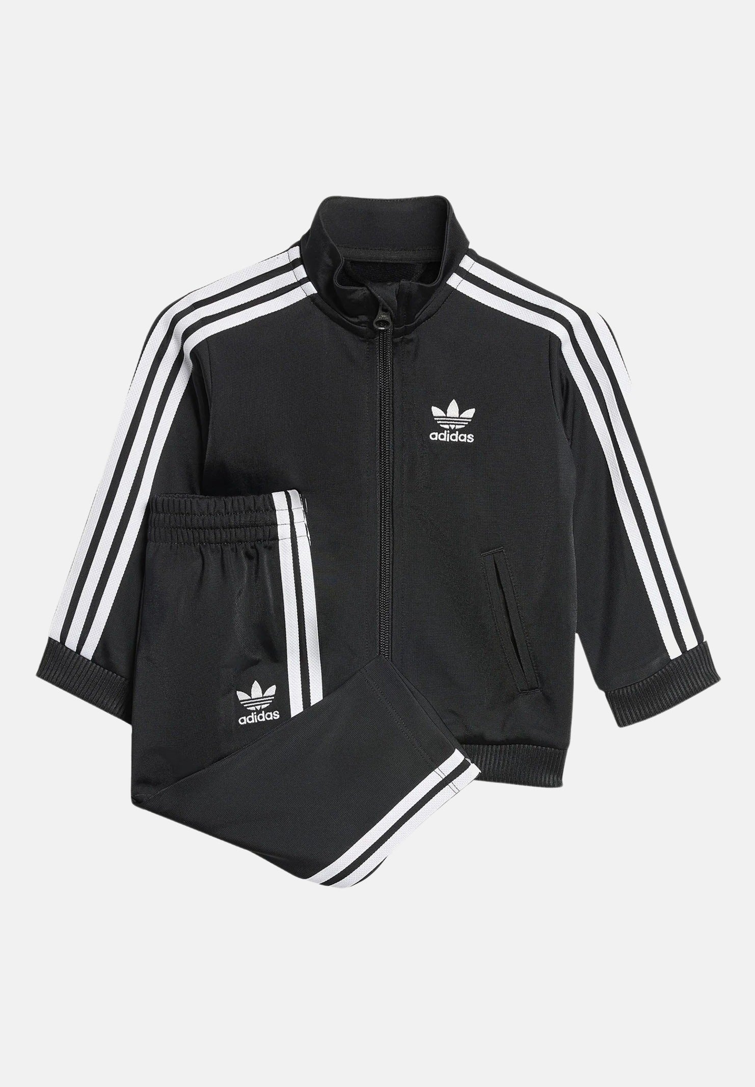 ADIDAS ORIGINALS Tuta Adicolor Firebird Infant nera da neonato IX5203 . ADIDAS ORIGINALS 