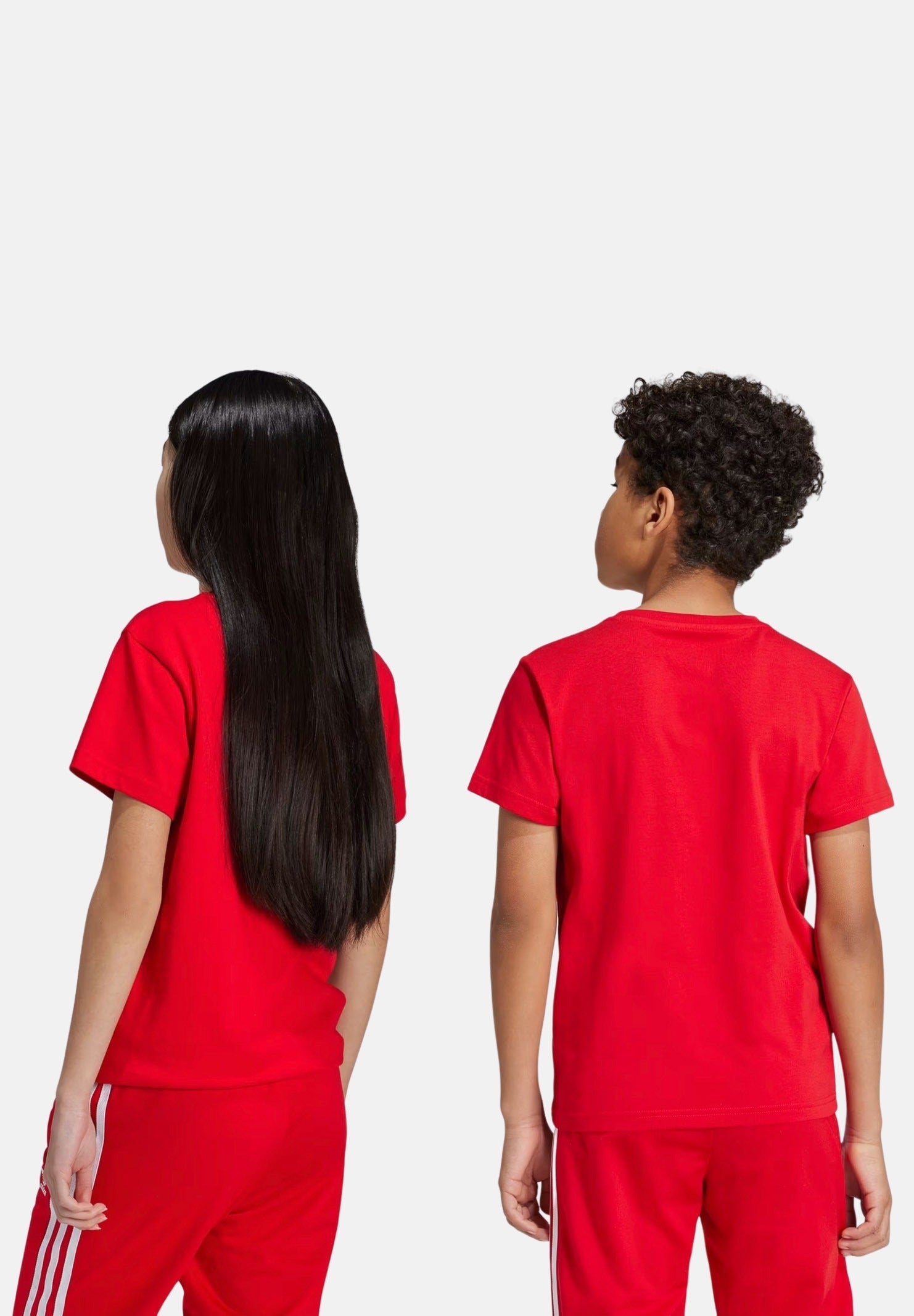 ADIDAS ORIGINALS T-shirt a manica corta TREFOIL rossa per bambino e bambina IY7423 . ADIDAS ORIGINALS 