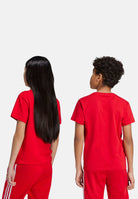 ADIDAS ORIGINALS T-shirt a manica corta TREFOIL rossa per bambino e bambina IY7423 . ADIDAS ORIGINALS 