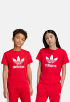 ADIDAS ORIGINALS T-shirt a manica corta TREFOIL rossa per bambino e bambina IY7423 . ADIDAS ORIGINALS 