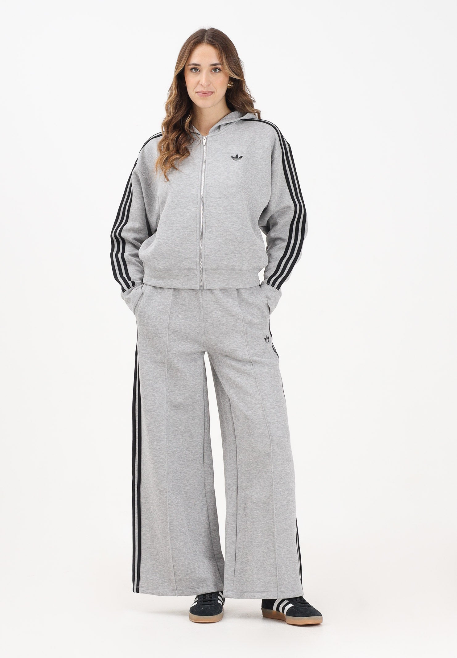 ADIDAS ORIGINALS Pantalone sportivo 3-Stripes Spacer grigio da donna JV7497 . ADIDAS ORIGINALS 