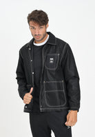 ADIDAS ORIGINALS Giacca a vento Wabash Regular Coach nera da uomo JW0174 . ADIDAS ORIGINALS 