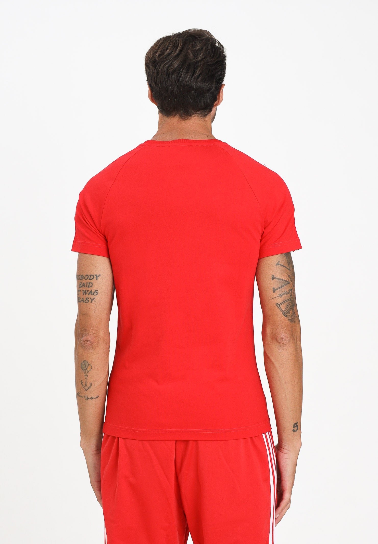ADIDAS ORIGINALS T-shirt a manica corta Adicolor Trefoil rossa da uomo JX1545 . ADIDAS ORIGINALS 