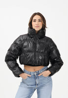 ADIDAS ORIGNALS Piumino croppato Essentials Glossy 2-In-1 nero da donna JX2988 . ADIDAS ORIGINALS 