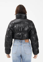 ADIDAS ORIGNALS Piumino croppato Essentials Glossy 2-In-1 nero da donna JX2988 . ADIDAS ORIGINALS 
