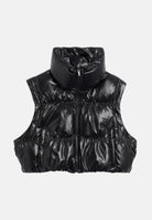 ADIDAS ORIGNALS Piumino croppato Essentials Glossy 2-In-1 nero da donna JX2988 . ADIDAS ORIGINALS 
