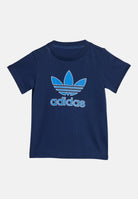 ADIDAS ORIGINALS T-shirt a manica corta blu da neonato con logo Trefoil JX9003 . ADIDAS ORIGINALS 