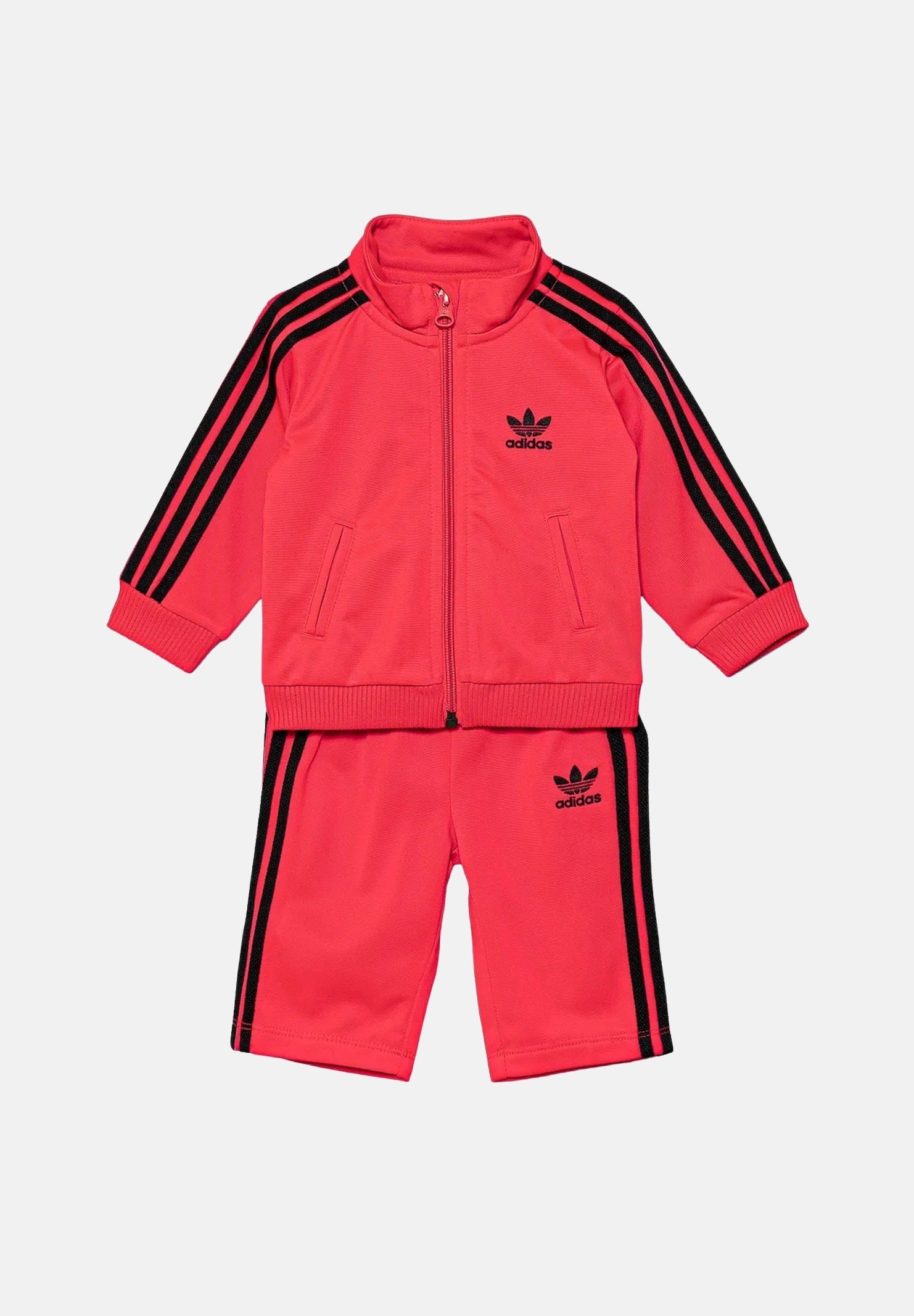 ADIDAS ORIGINALS Tuta Adicolor Firebird rosso fluo da neonato JY0022 . ADIDAS ORIGINALS 
