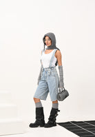 ADIDAS ORIGINALS Salopette adidas X Jeremy Scott Pride in denim chiaro da donna JY2022 . ADIDAS ORIGINALS 