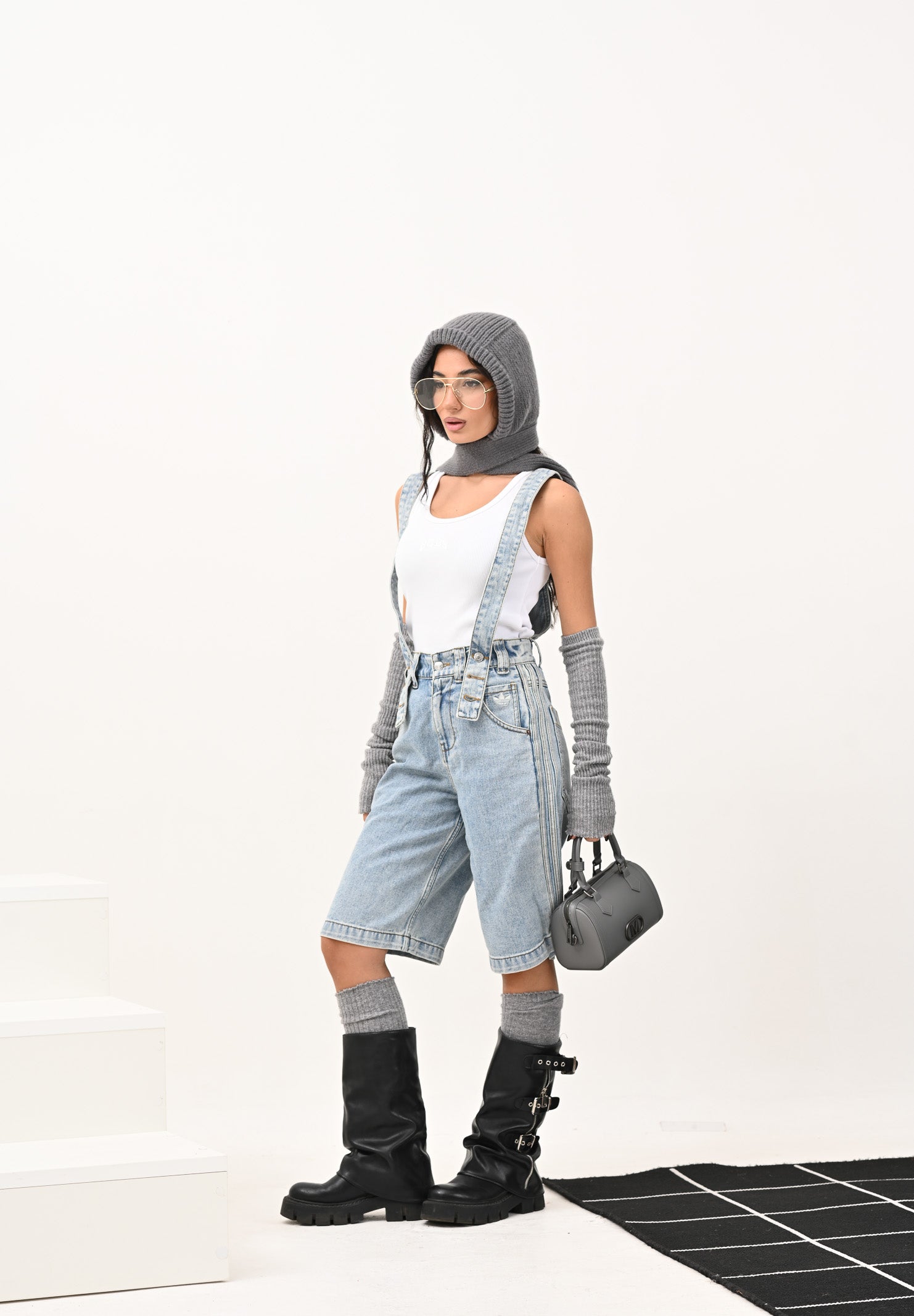 ADIDAS ORIGINALS Salopette adidas X Jeremy Scott Pride in denim chiaro da donna JY2022 . ADIDAS ORIGINALS 