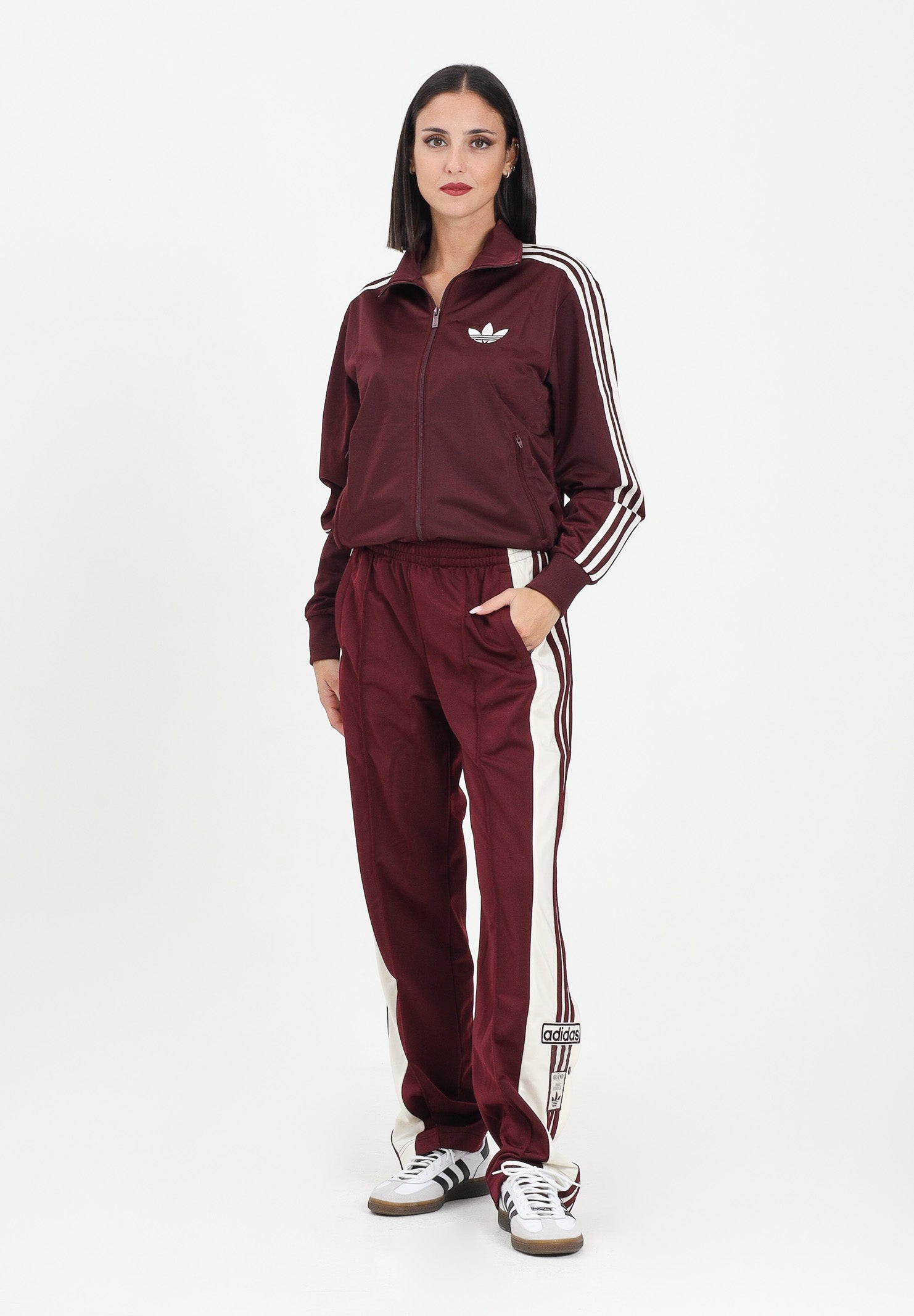 ADIDAS ORIGINALS Pantalone sportivo Adibreak bordeaux da donna KA7732 . ADIDAS ORIGINALS 