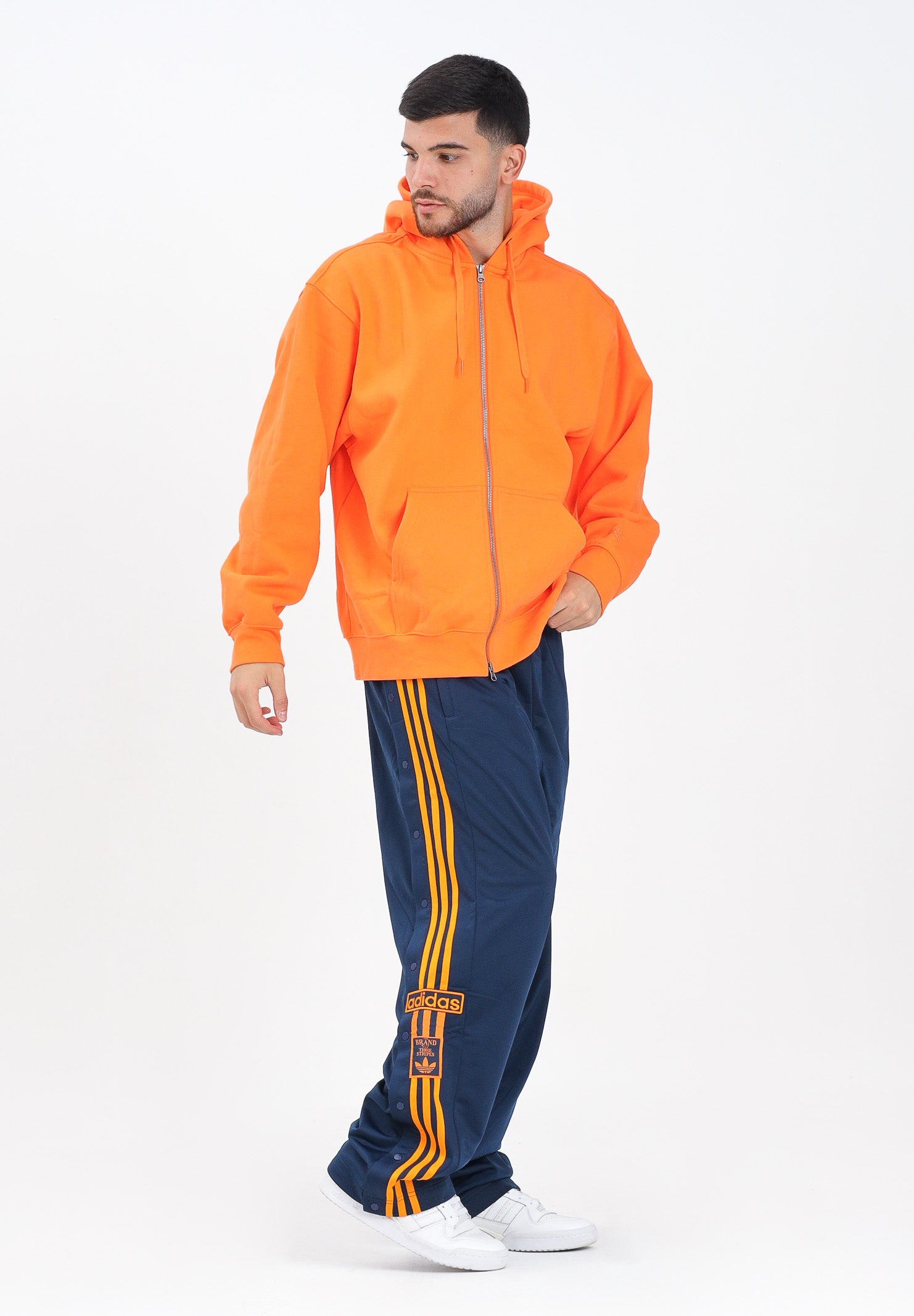 ADIDAS ORIGINALS Pantalone sportivo Adibreak blu e arancione da uomo KD6663 . ADIDAS ORIGINALS 