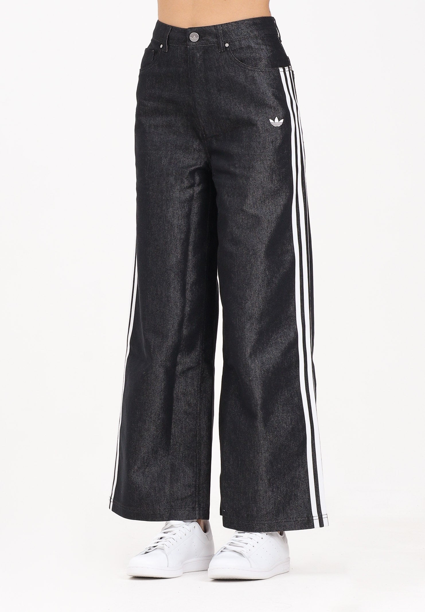 ADIDAS ORIGINALS Jeans Adilenium Season 4 Teamgeist Baggy Shine nero da donna KE9799 . ADIDAS ORIGINALS 