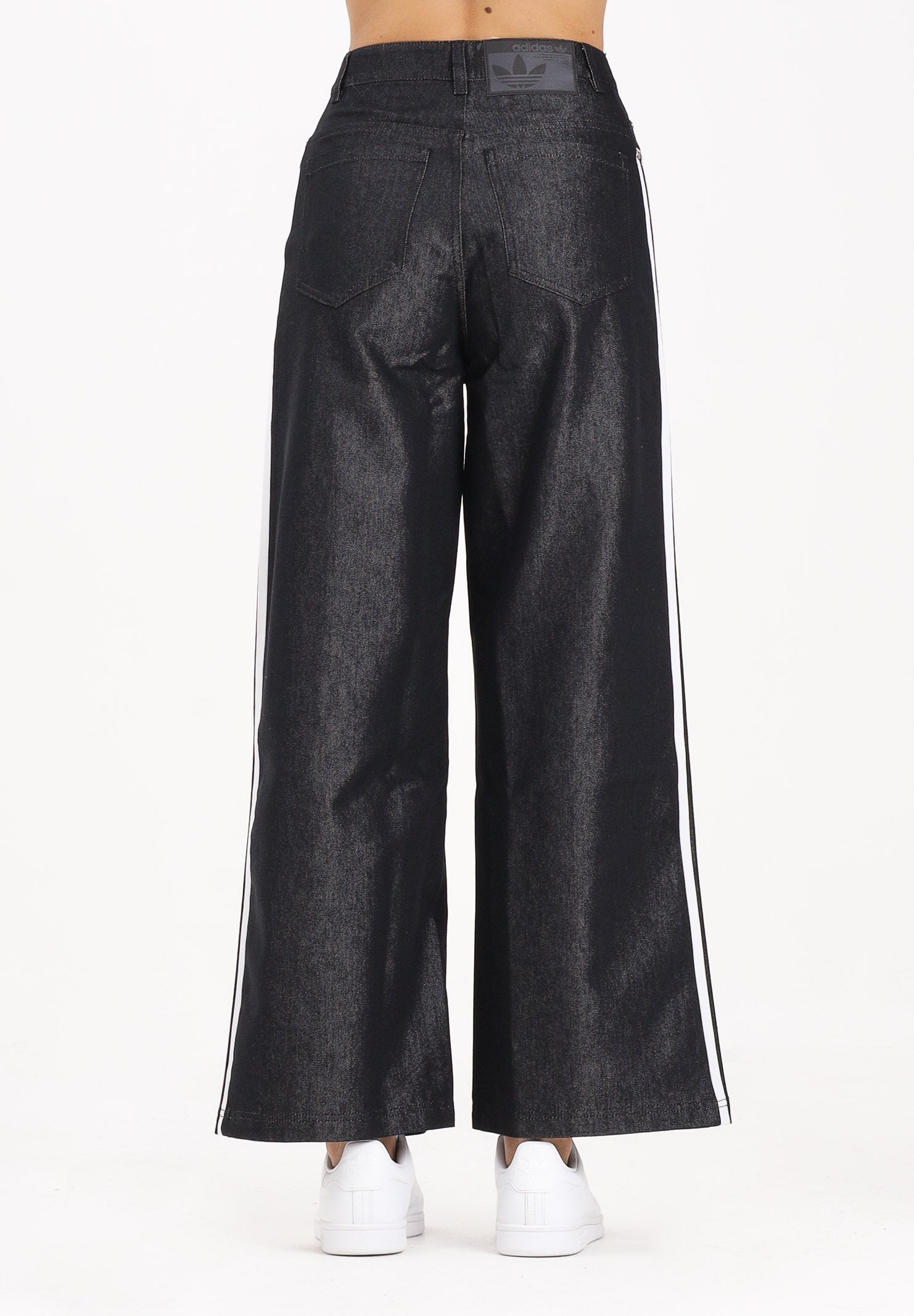 ADIDAS ORIGINALS Jeans Adilenium Season 4 Teamgeist Baggy Shine nero da donna KE9799 . ADIDAS ORIGINALS 