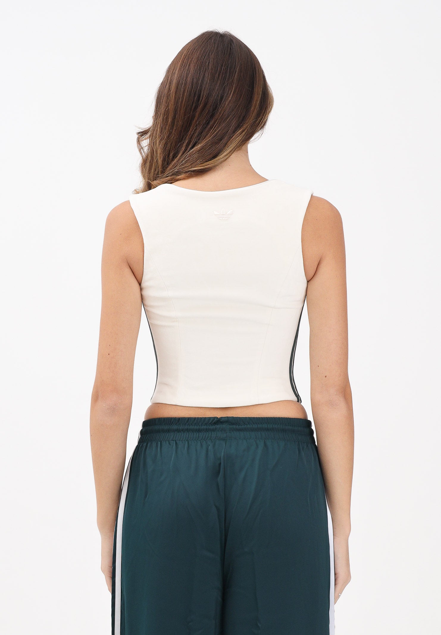 ADIDAS ORIGINALS Corsetto in velluto panna da donna KF4692 . ADIDAS ORIGINALS 