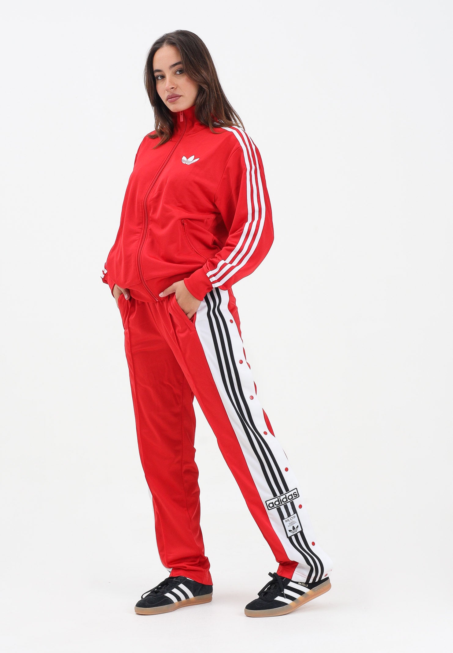 ADIDAS ORIGINALS Pantalone sportivo Adibreak rosso da donna JY1354 . ADIDAS ORIGINALS 