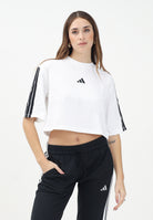 ADIDAS PERFORMANCE T-shirt a manica corta Essentials 3-Stripes Cotton Loose bianca da donna JD4999 . ADIDAS PERFORMANCE 