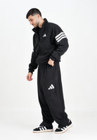 ADIDAS PERFORMANCE Pantalone sportivo Essentials Wide Leg 3 Bar Logo nero da uomo JF3567 . ADIDAS PERFORMANCE 
