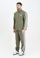 ADIDAS PERFORMANCE Tuta Sportswear Basic 3-Stripes Woven verde da uomo JI8850 . ADIDAS PERFORMANCE 
