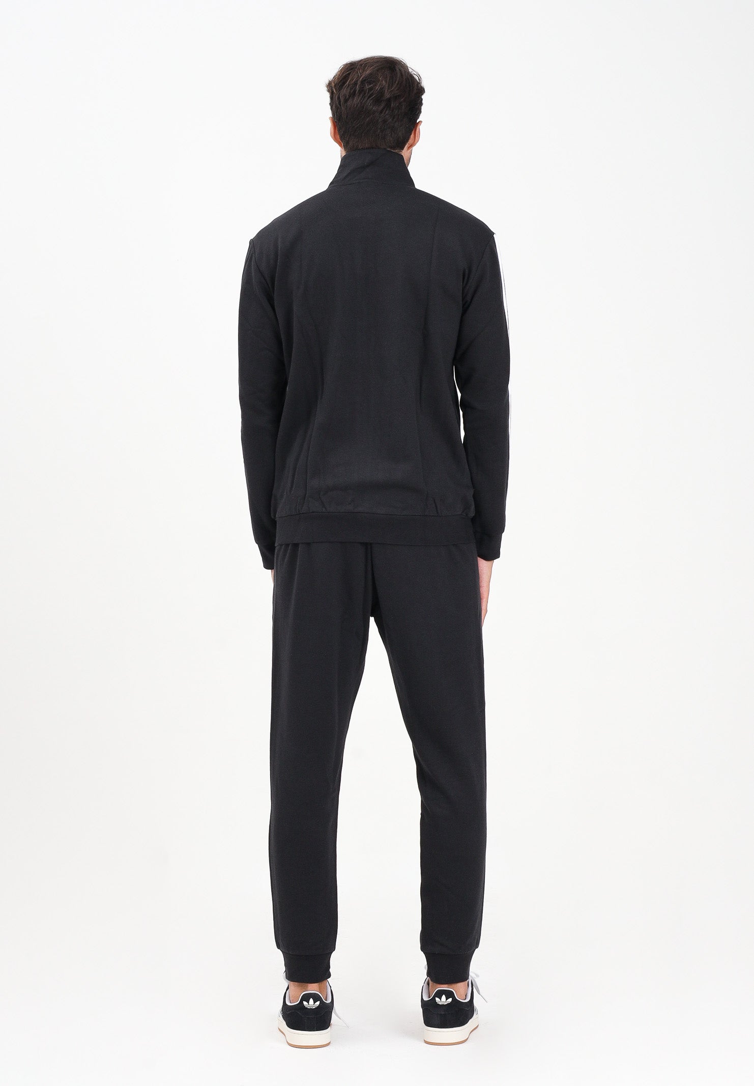 ADIDAS PERFORMANCE Tuta Sportswear Basic 3-Stripes Fleece nera da uomo JI8878 . ADIDAS PERFORMANCE 