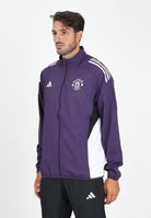 ADIDAS PERFORMANCE Felpa con zip Manchester United Tiro 25 Competition viola da uomo JP3107 . ADIDAS PERFORMANCE 