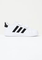 ADIDAS PERFORMANCE Sneakers Grand Court Lifestyle Hook and Loop bianche e nere da neonato GW6527 . ADIDAS PERFORMANCE 