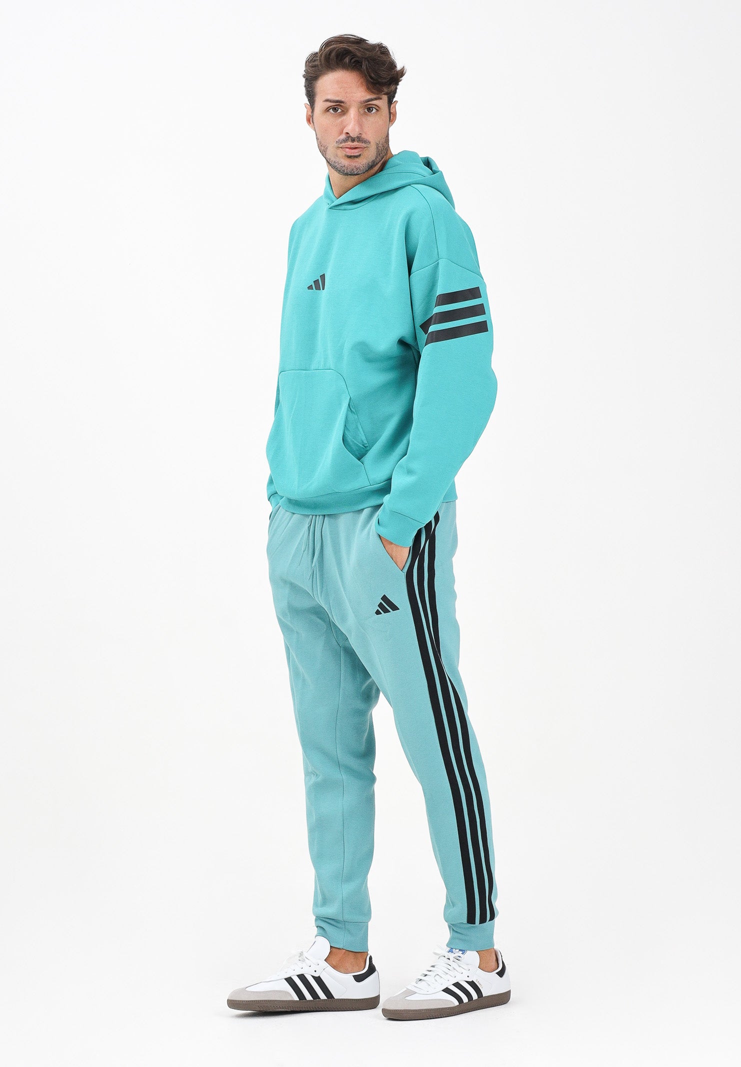ADIDAS PERFORMANCE Pantalone sportivo Essentials 3-Stripes Fleece turchese da uomo JX0711 . ADIDAS PERFORMANCE 