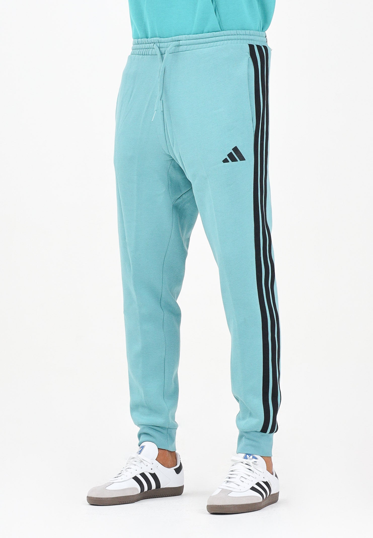ADIDAS PERFORMANCE Pantalone sportivo Essentials 3-Stripes Fleece turchese da uomo JX0711 . ADIDAS PERFORMANCE 
