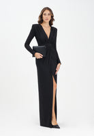 ALMA SANCHEZ Abito lungo Acacio nero da donna con luminosi micro strass AS2526004EL 999 ALMA SANCHEZ 
