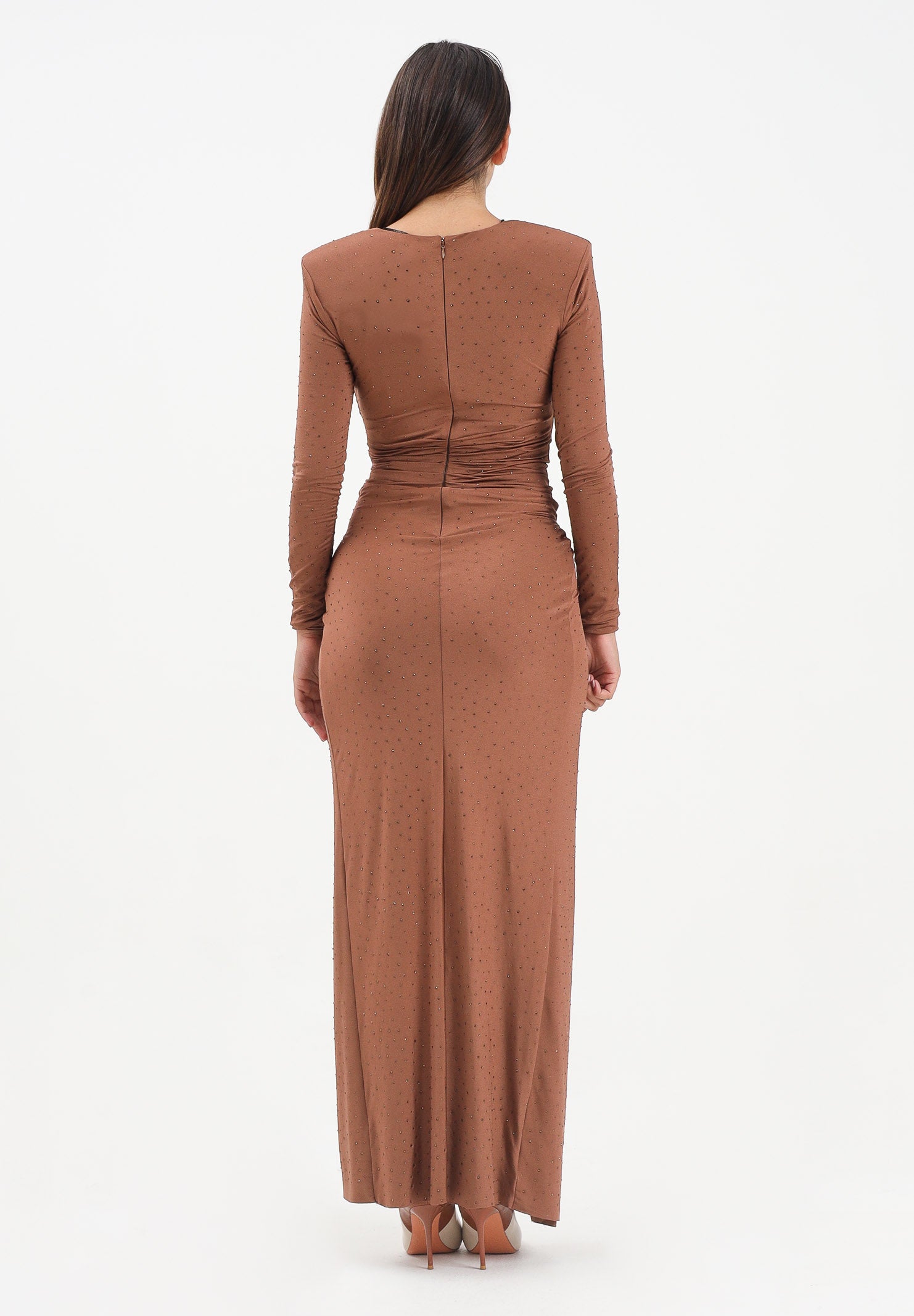 ALMA SANCHEZ Abito lungo Acate marrone da donna AS2526011EL A128 ALMA SANCHEZ 