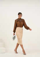 ALMA SANCHEZ Blusa Botes nocciola da donna AS2526030G 128 ALMA SANCHEZ 