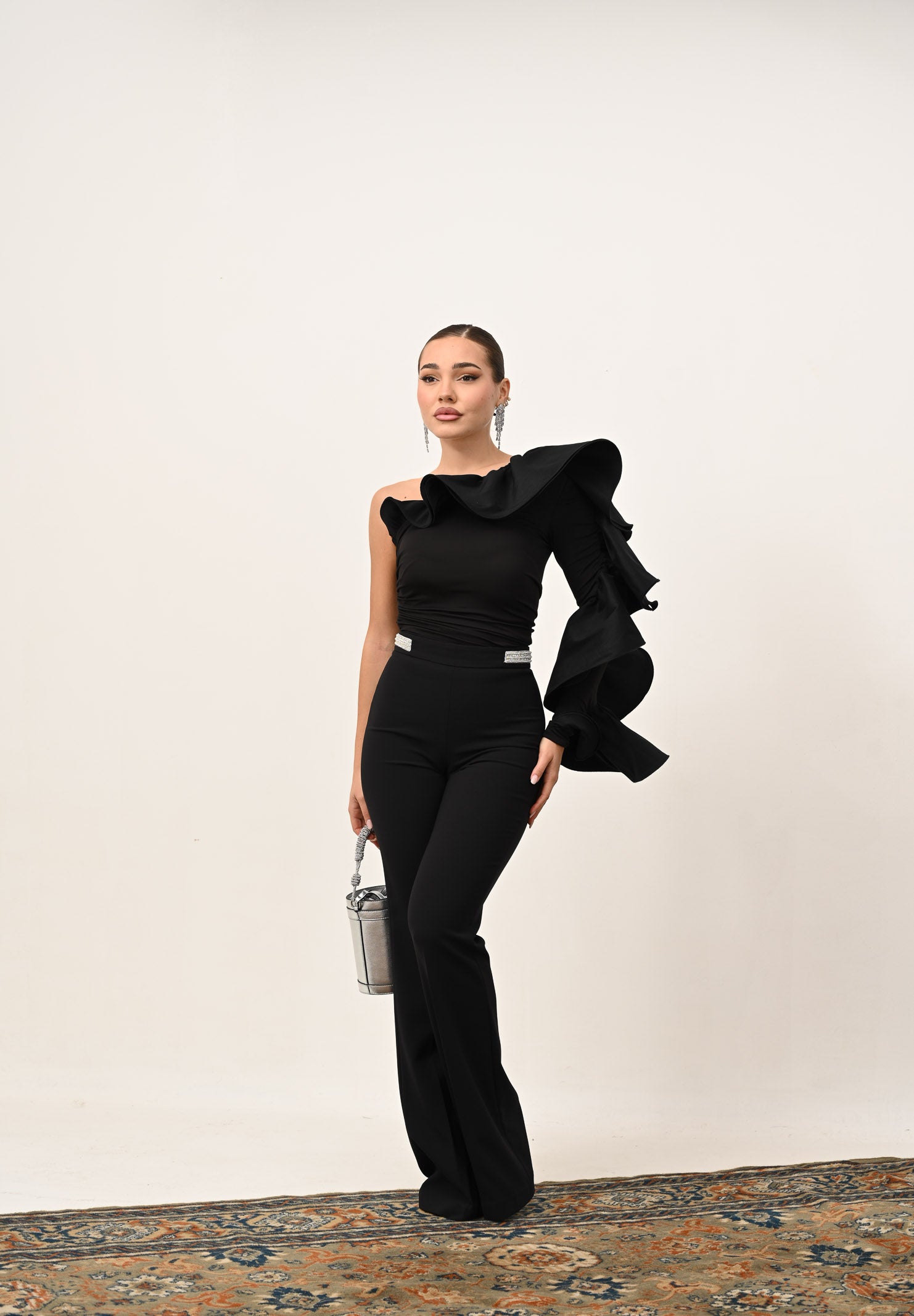 ALMA SANCHEZ Pantalone Pasia nero da donna AS2526039TC 999 ALMA SANCHEZ 