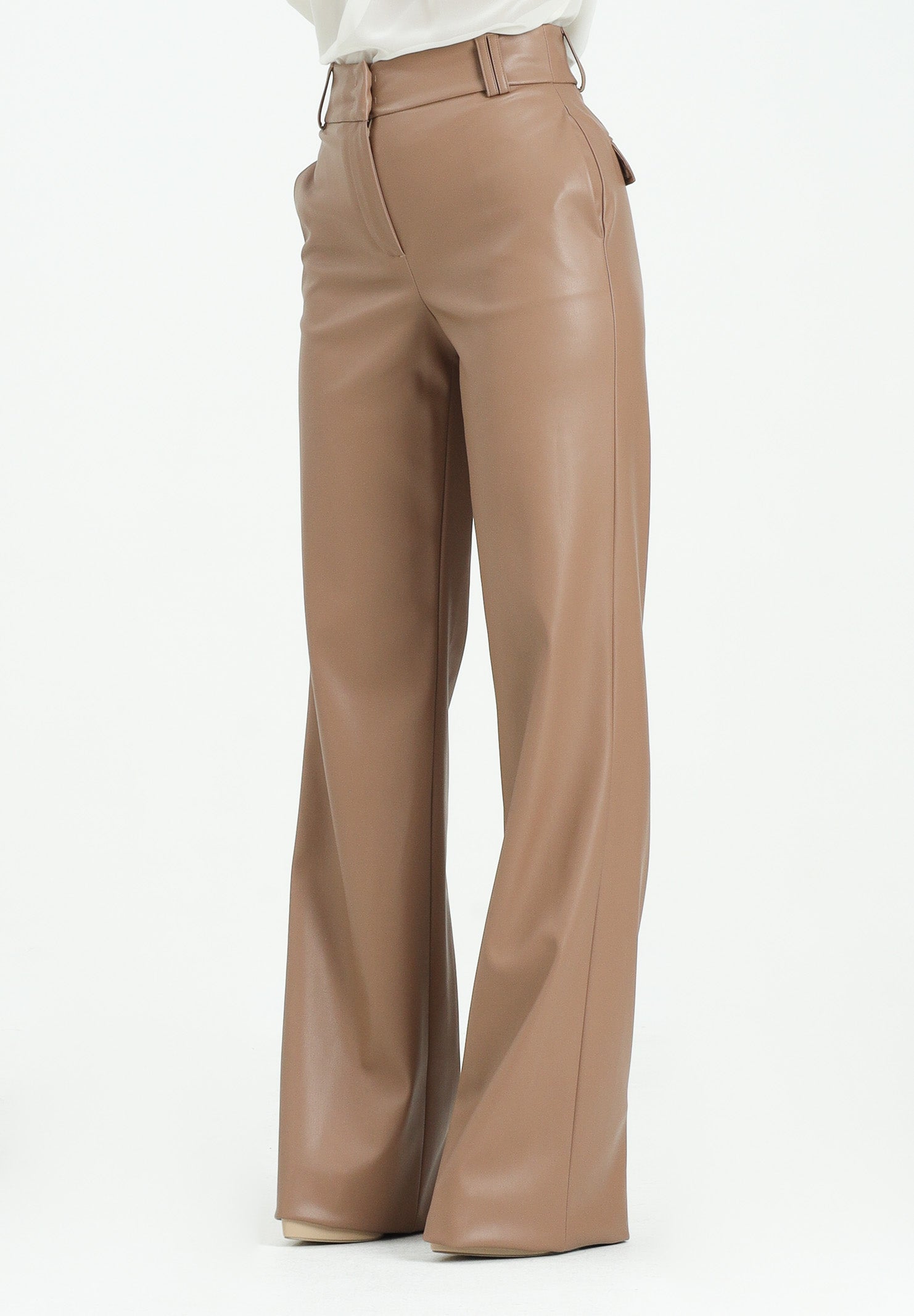 ALMA SANCHEZ Pantalone Pozio in ecopelle cammello da donna AS2526047EP 122 ALMA SANCHEZ 