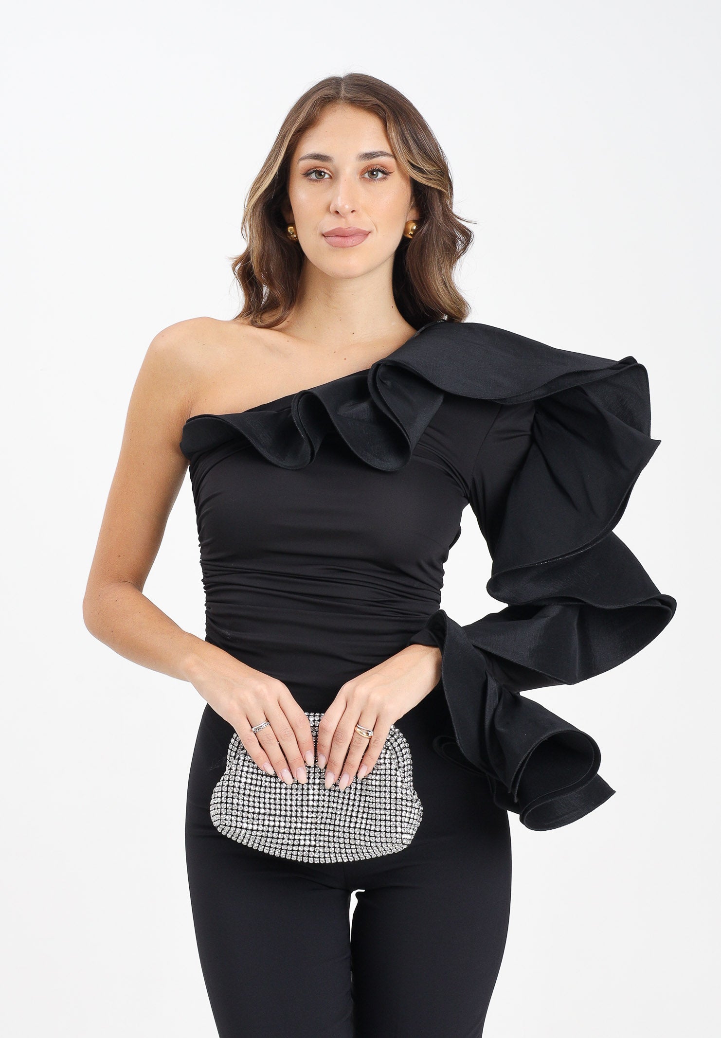 ALMA SANCHEZ Top Tasia nero da donna AS2526055MX 999 ALMA SANCHEZ 
