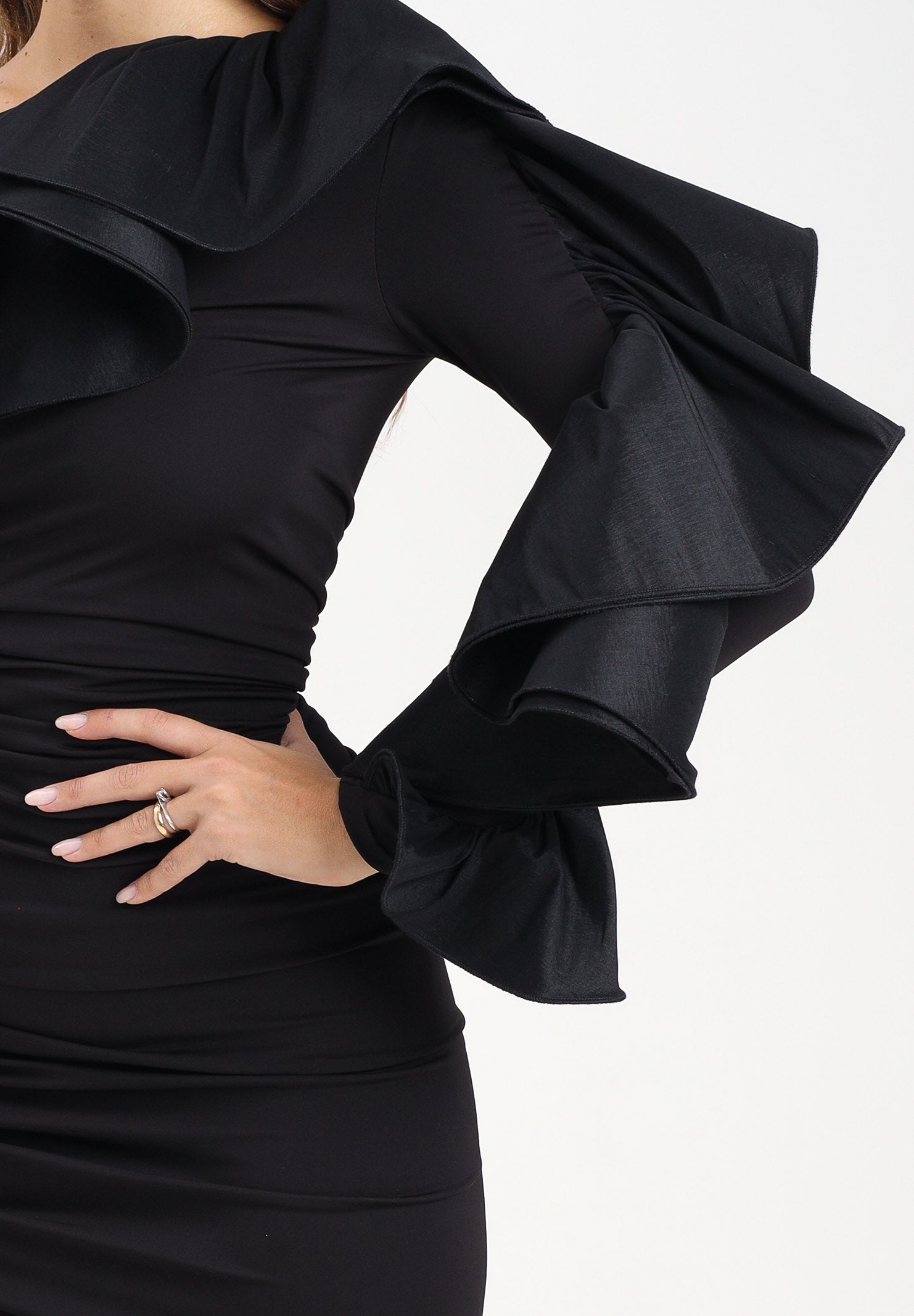 ALMA SANCHEZ Abito corto Acheo nero da donna AS2526056MX 999 ALMA SANCHEZ 